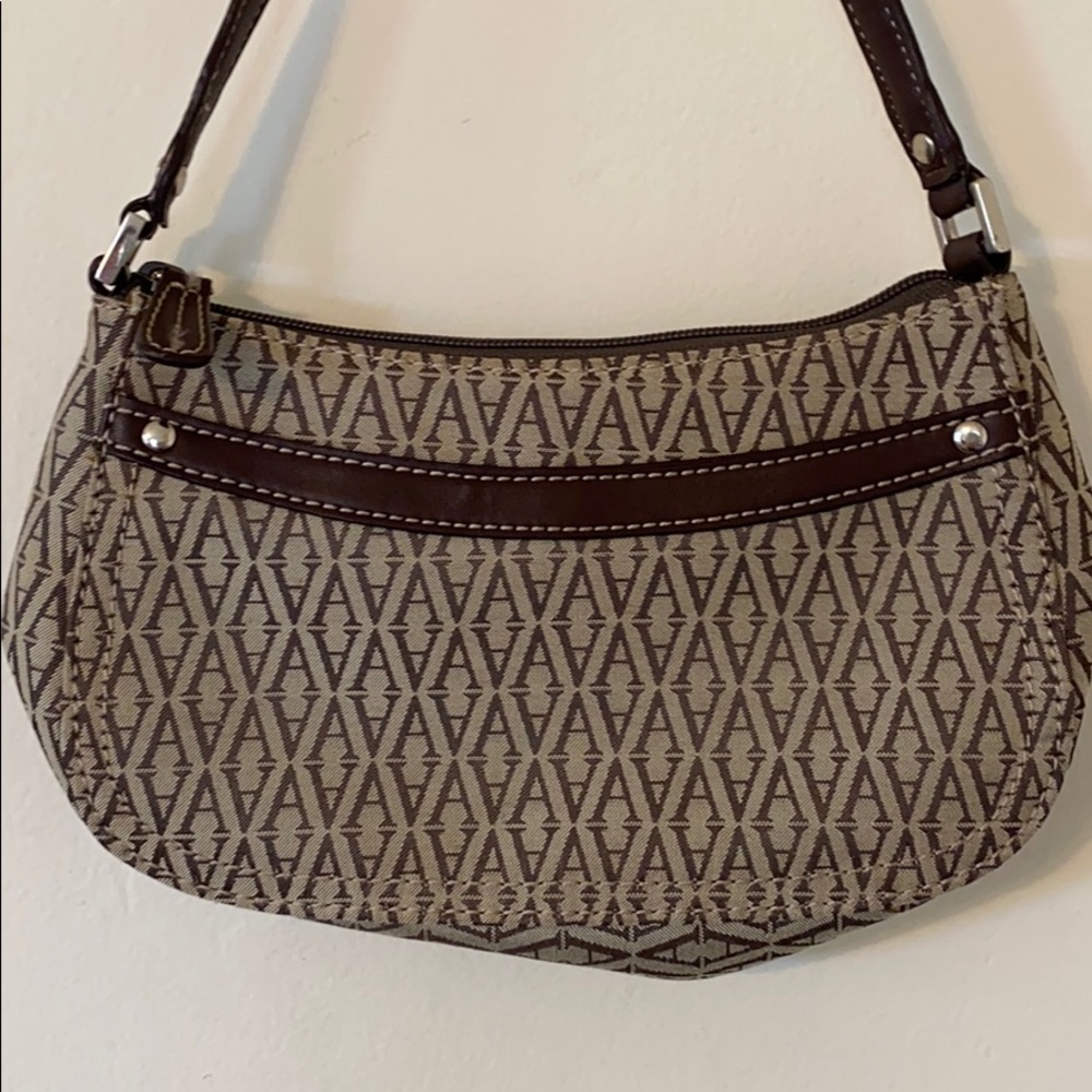 Tan and Brown small shoulder/ arm bag in EXC COND!